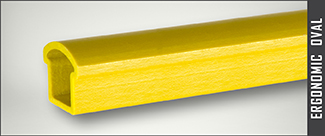 Ergonomic Oval for Handrail System in safety yellow